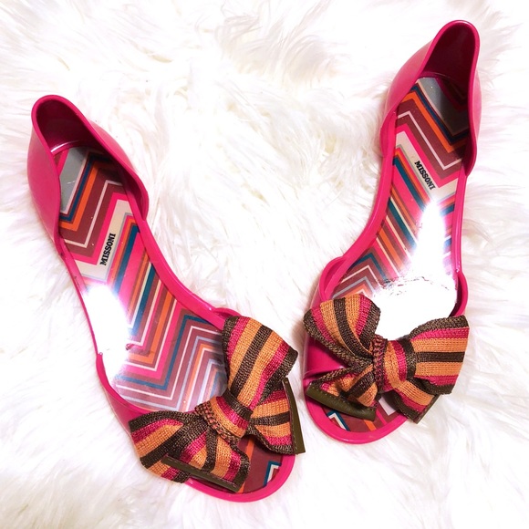 Missoni D’Orsay Peep Toe PVC Jelly Flats 🎀 - Picture 2 of 6